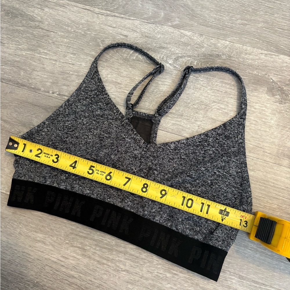 Pink Victoria's Secret Women's Black and Gray Sports Bra Medium - Picture 14 of 15